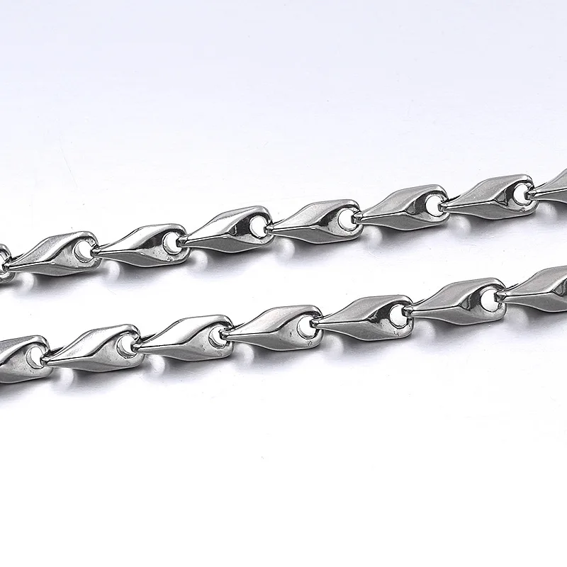 style3 X4MM Moorvan 55 см 3 мм мужское ожерелье мода рок из нержавеющей стали цепочки в виде геометрических фигур мужские ювелирные изделия классный подарок VN065 - Окраска металла: style3 X4MM
