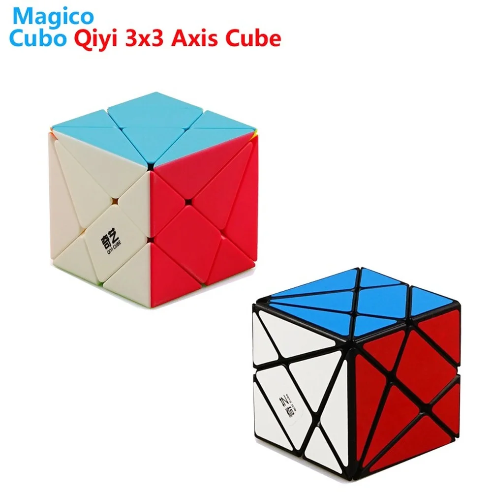 

QIYI Axis Magic Cube Irregularly 3x3 Jingang Professional Puzzle Speed AXIS Cubes Frosted Sticker 3x3x3 Black Stickerless Toys