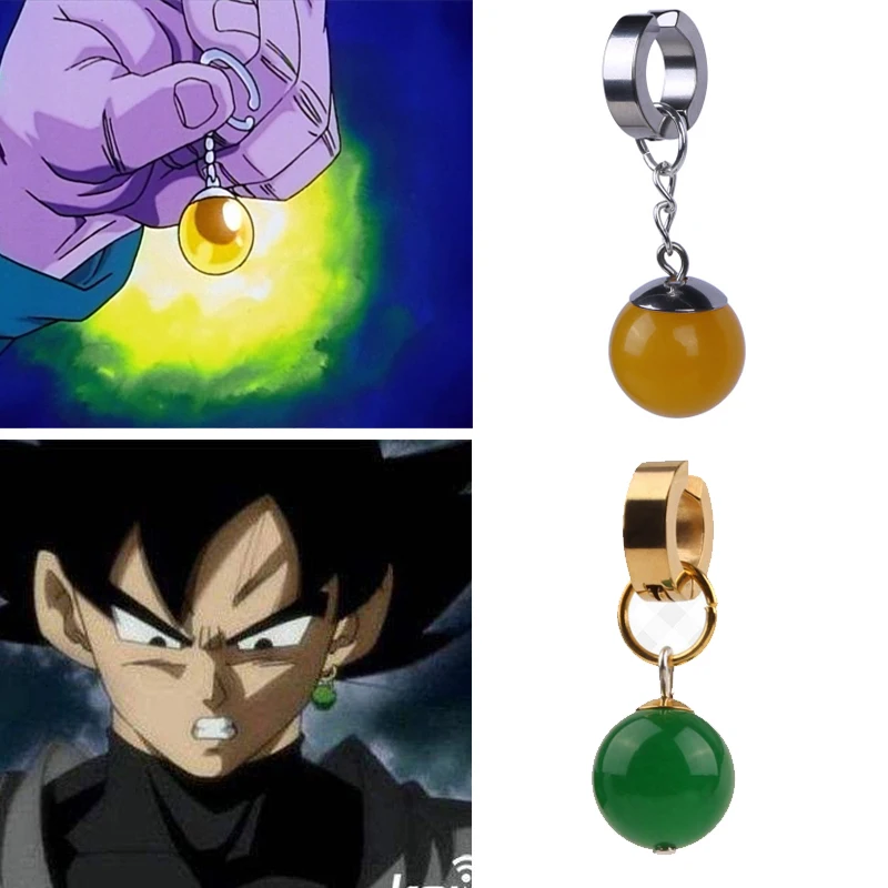 Драконий жемчуг Z Dragon Ball черный Сон Гоку серьги potara Eardrop реквизит на каждый день Косплей головные уборы