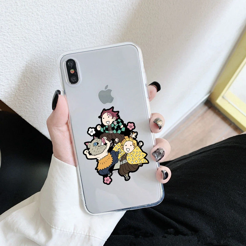 

Japanses Anime Demon Slayer Kimetsu No Yaiba DIY Printing Drawing Phone Case for IPhone 8 7 Plus X XS XR 11 Pro Max Cases Cover