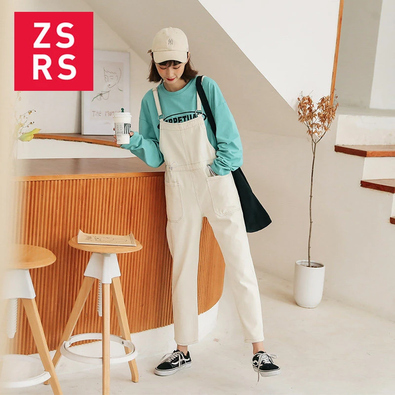 

Zsrs Baggy Denim Overalls Oversized Thin Denim Jumpsuit Pocket Suspenders Cowboy Pants Bib Jeans Big Size Drop Crotch Rompers