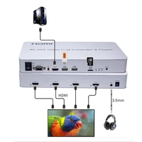 4k 2x2 kvm hdmi video parede controlador jogador suporte sd cartao u disco fonte de sinal processador de video 1x 21x 31x 42