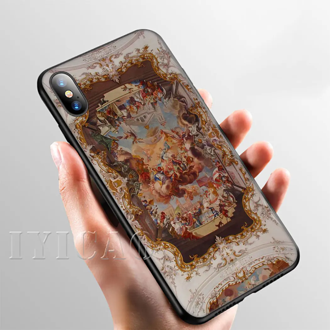 IYICAO Madonna Church frescoes Angel Soft Silicone Case for iPhone 11 Pro Max XR X XS 6 6S 7 8 Plus 5 5S SE Phone |