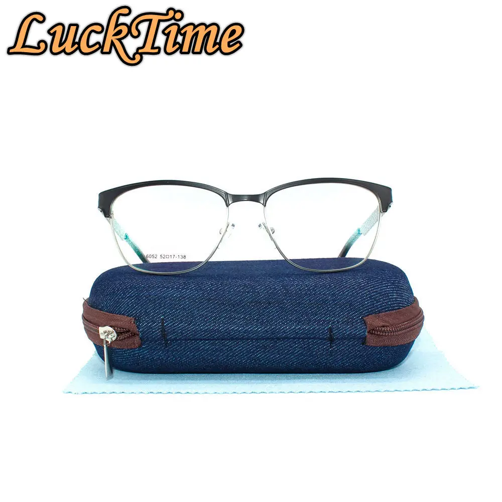 LuckTime Ретро стиль сплав мужские и женские очки оправа Модные металлические для