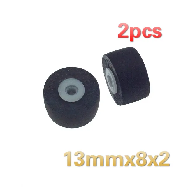 

2pcs 13mmx8x2 for walkman wheel belt pulley rubber audio pressure recorder cassette deck pinch roller tape Stereo player