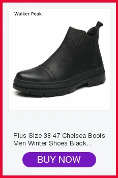 Winter Ankle Boots mens Genuine Leather Snow Boots Big Size 38-50 Outdoor Warm Winter Shoes for Men Anti-cold Boots Walker Peak