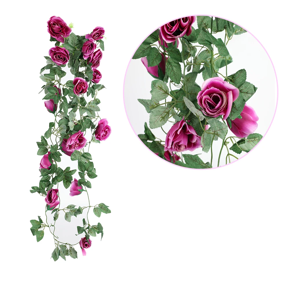 Искусственная Виноградная лоза с имитацией розы цветок лозы настенный