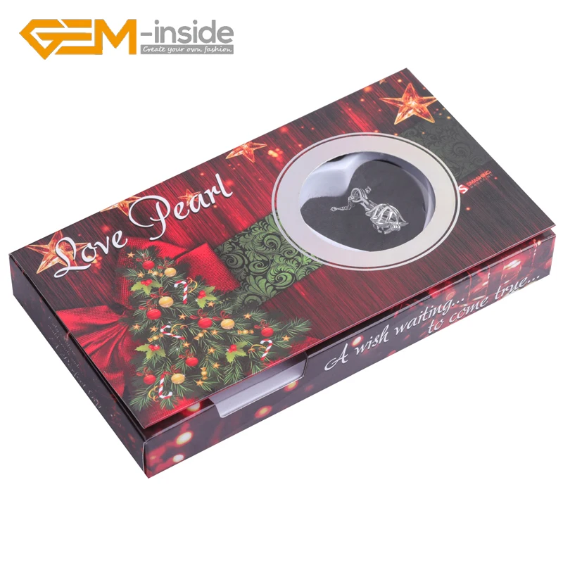 Натуральный пресноводный жемчуг Merry Christmas Wish Box набор колье Oyster DIY Ювелирные изделия вакуумная упаковка клетка любовь для женщин подарок 1 коробка