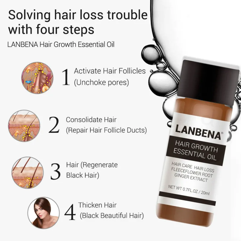 Экстракт имбиря LANBENA масло для роста волос против выпадения тоник восстановления