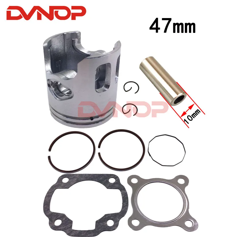 70cc 47 мм поршень цилиндра + кольца прокладка 10 штифт на запястье набор для JOG MINARELLI