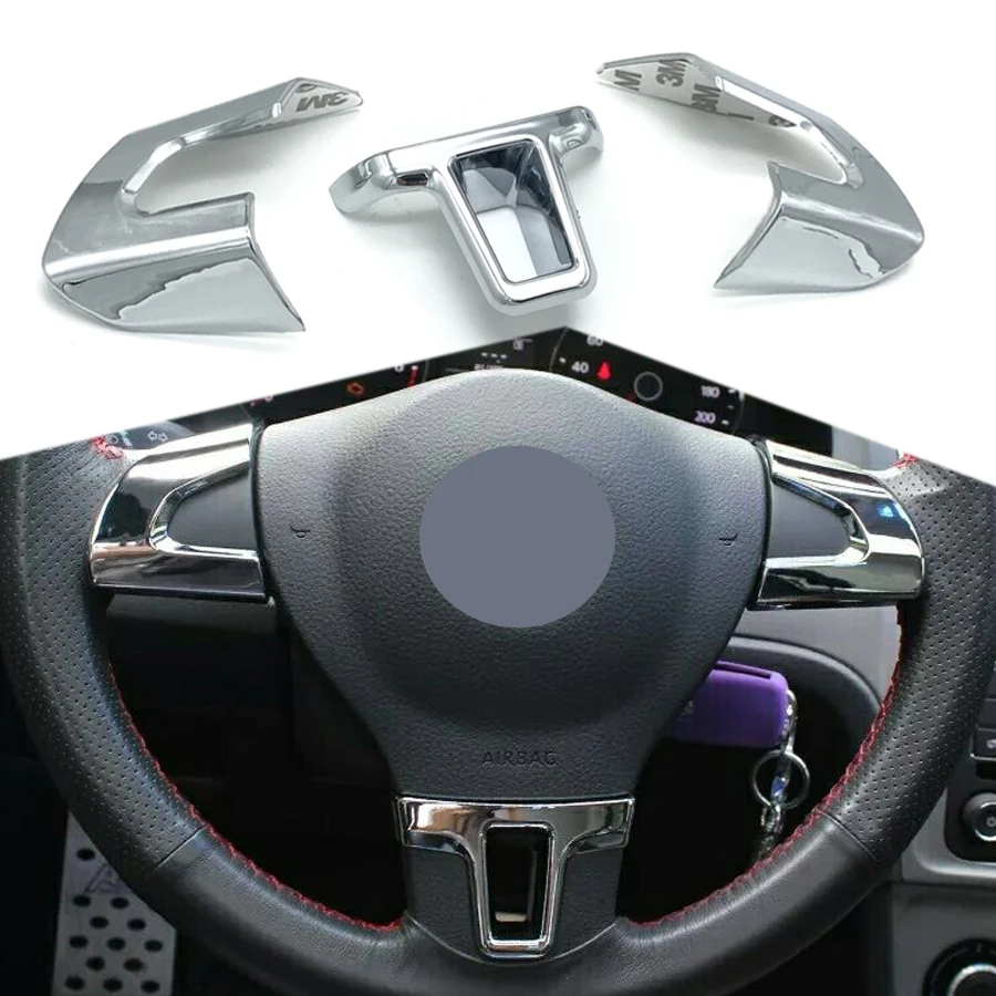 Автомобильный Стайлинг наклейка на рулевое колесо Накладка для Volkswagen VW Golf 6 MK6 Polo