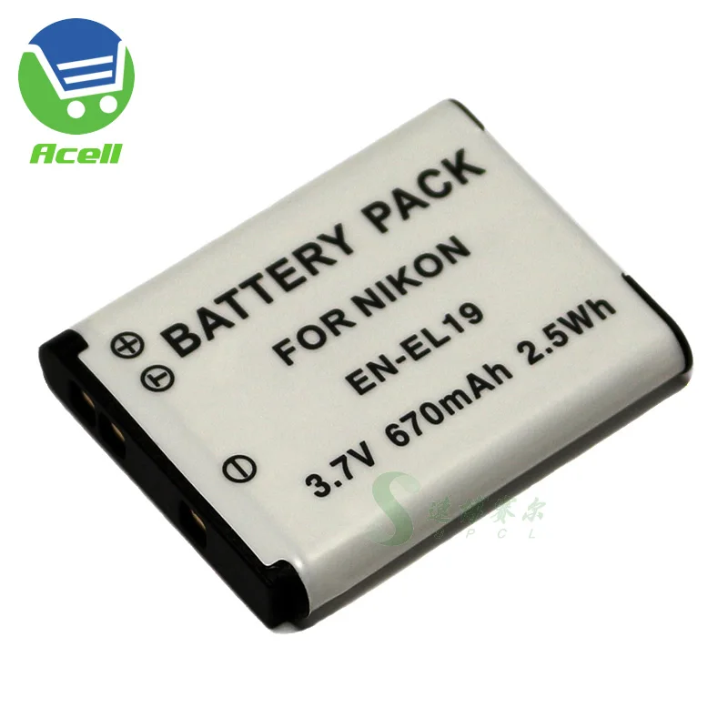 EN-EL19 аккумулятор + зарядное устройство USB для камеры Nikon COOLPIX A100 S6400 S4400 S4200 S4150 S3400 S3300