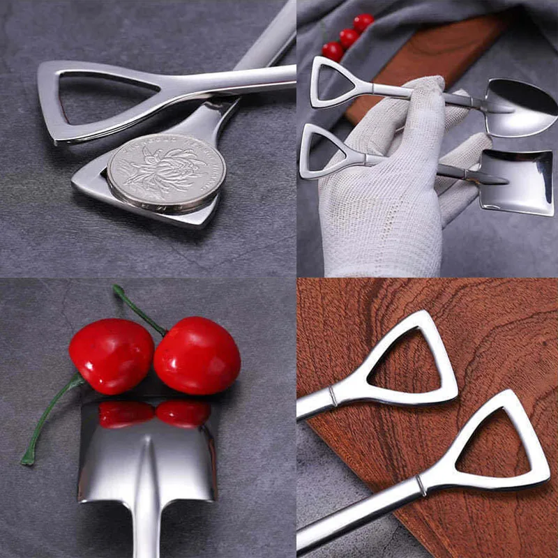 New stainless steel coffee spoon Retro shovel dessert watermelon ice cream Creative tableware Gifts dropship | Дом и сад