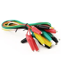 10pcs 50cm colorful crocodile clips electronics connecting wire cable double ended jumper test leads wire test alligator clips