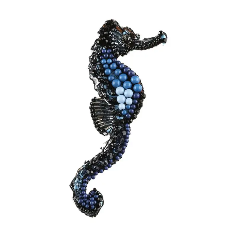 

Beaded Rhinestone Patch Marine Animal DIY Crystal Sewing Emblem Badge Applique