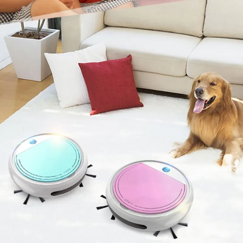 

Robot Vacuum Cleaner, Strong Suction Automatic Bot Self Detects Stairs Pet Hair Allergies Friendly Robotic Home Cleaning