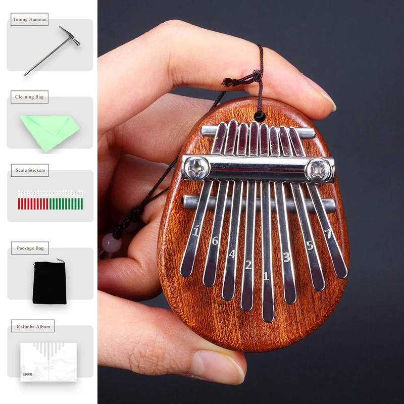 

kalimba 8-tone maple Keys high Quality Wood Mbira Body Musical thumb piano Music box mini Carlimba gift box Kalimba handguar