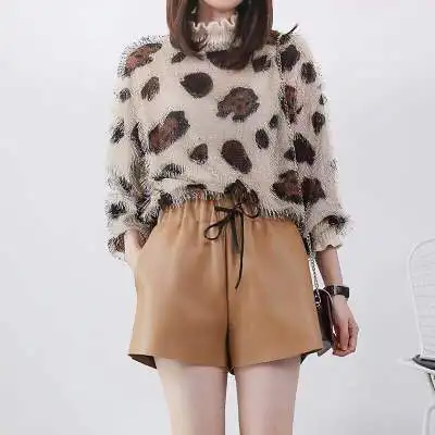 

Top brand Fashion 2020 New Natural Genuine Real Sheep Leather Shorts G47 high quality