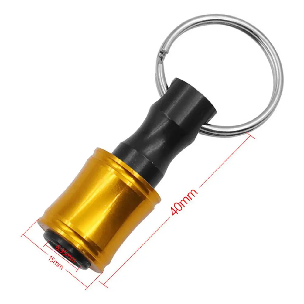

6Pcs Stainless Steel Color Hex Shank Screwdriver Bits Holder Extension Bar 1/4inch Drill Screw Adapter Quick Release Keychain