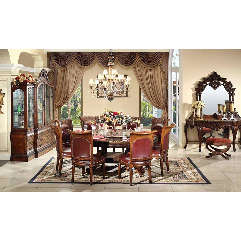 

French provincial dining room sets classic luxury wooden american furniture Наборы для столовой, классическая роскошь GH151