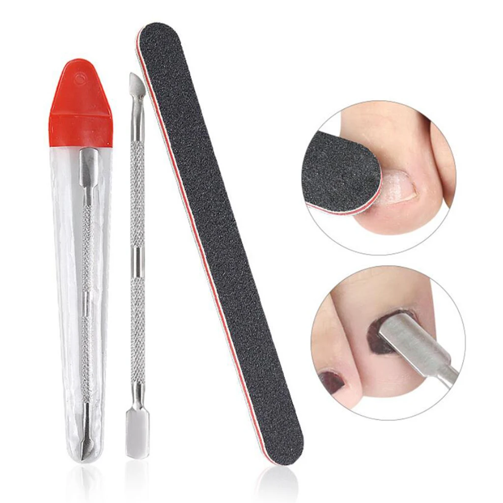 

Pro Ingrown Toenail Corrector w/Pusher Nail File Set Nail Care Pedicure Tool