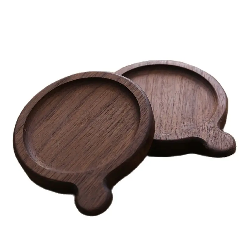 

Black Walnut Wood Coasters Durable Heat Resistant Square Round Drink Wooden Mats Kitchen Tea Coffee Cup Pad Placemat Decor