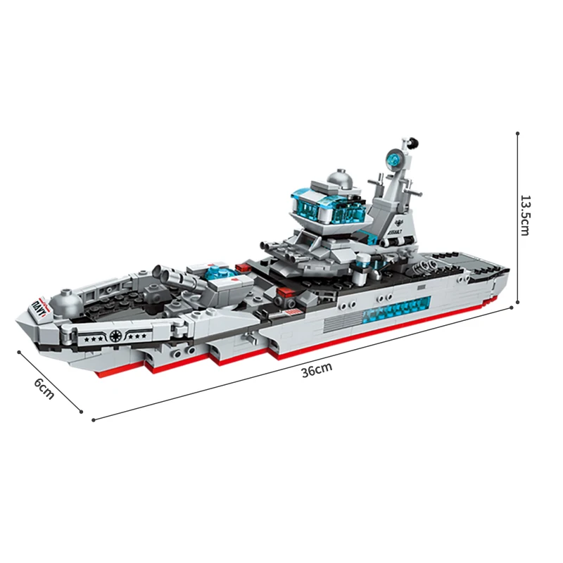 Military Modern War Ship Fighter Building Blocks Armored tank Model Ocean Cruiser Bricks Battleship Toys For KIDS | Игрушки и хобби