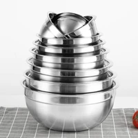 stainless steel bowl six piece set 1 5 5l capacity nested mixing bowl kitchen salad vegetable food storage container