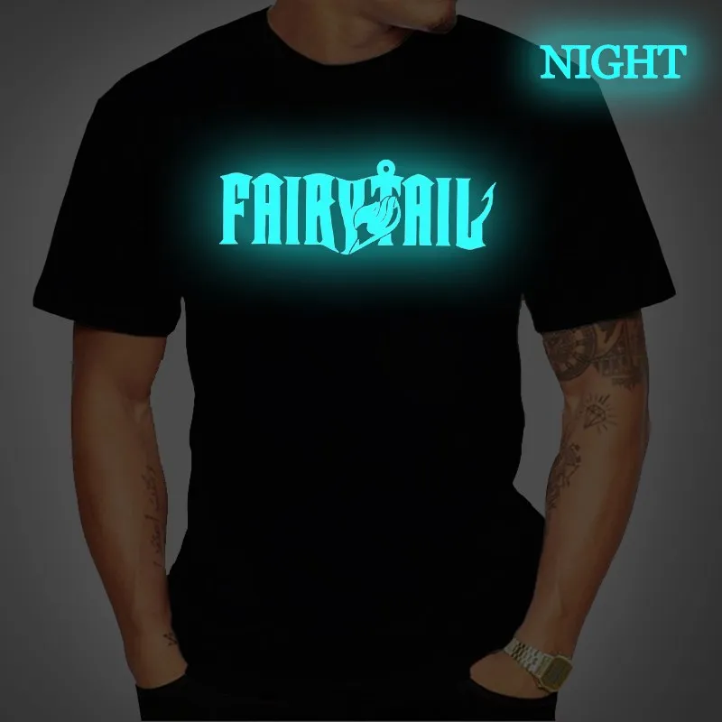 Мужская футболка с хвостом Феи аниме летние модные футболки коротким рукавом