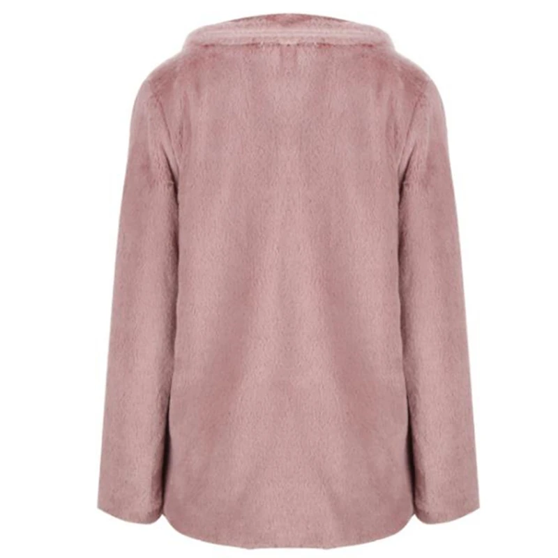 

Long Winter Women New Leisure Sleeve Round neck Thicken Warm High quality Female Pockets Big size Faux Fur Fur coat CY622