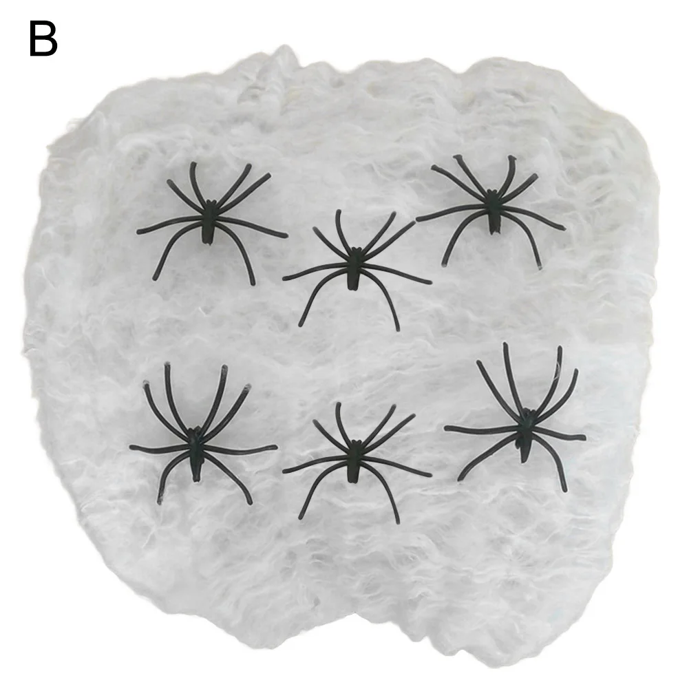 Искусственные растягивающиеся Паутинные реквизиты для Хэллоуина Вечерние