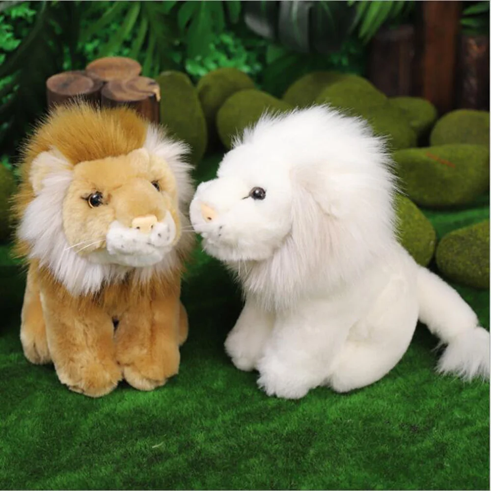

Children Plush Stuffed Toy Birthday Gift Cartoon White Lion Animals