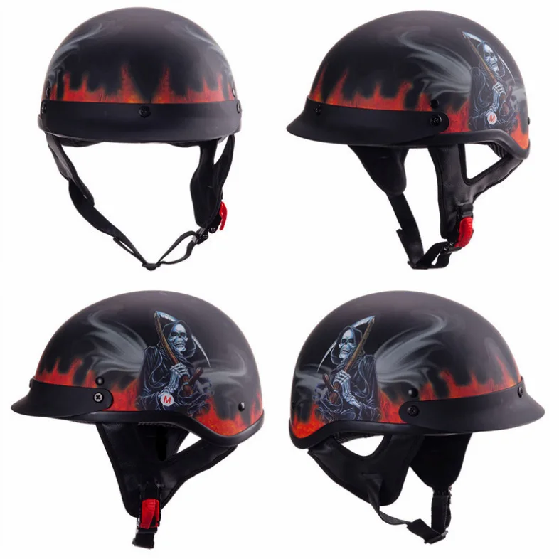Electric Spray Halley Helmet Fashionable Men's and Women's Electric Vehicle Helmet Dot Certified New Motorcycle Helmet enlarge