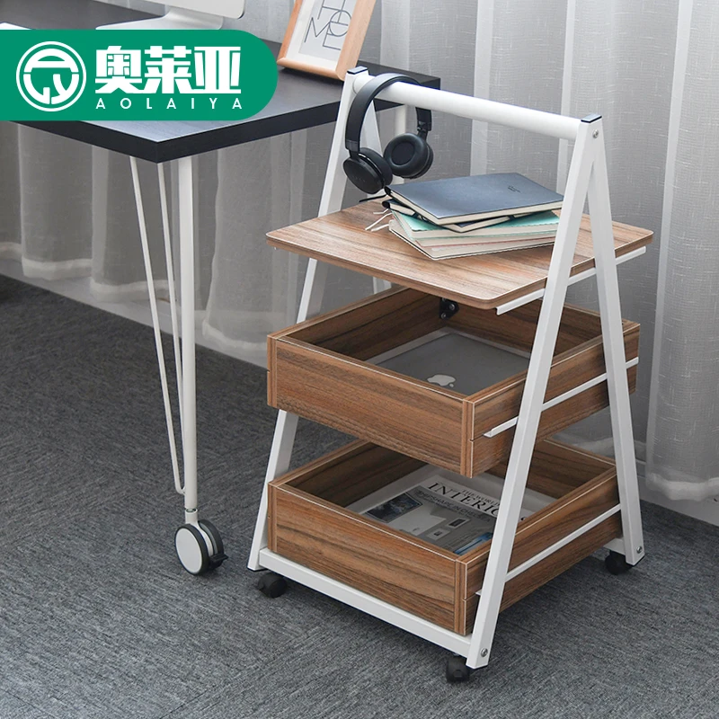 Простой мобильный с шкафчиками несколько углов Маленький журнальный столик