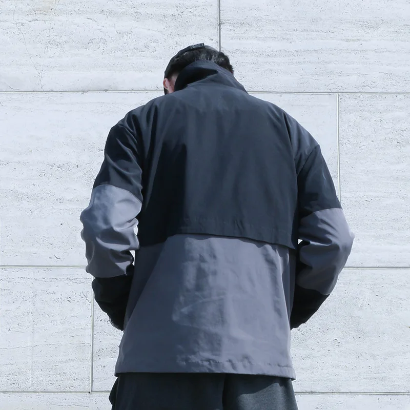 Женская непродуваемая куртка силенбур Techwear контрастного черного цвета модная