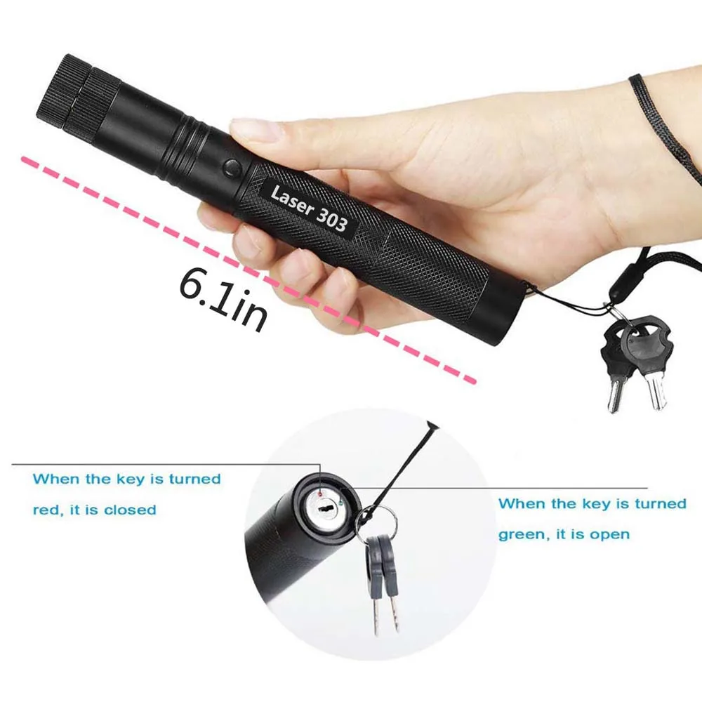 Green Laser pointer Hight Powerful 10000 m 5mw lasers sight Adjustable focal length Lazer pen Burning Match with 303 | Спорт и