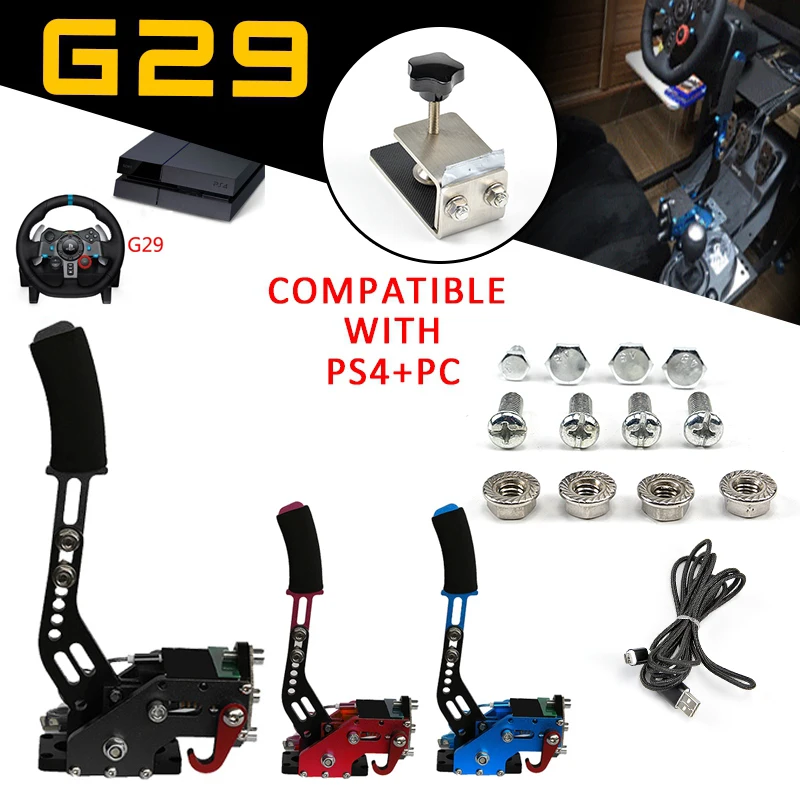 

PC+PS4/Xbox One for Racing Games G29 USB Hand Brake+Clamp Logitech Brake System Handbrake Racing Games Parts