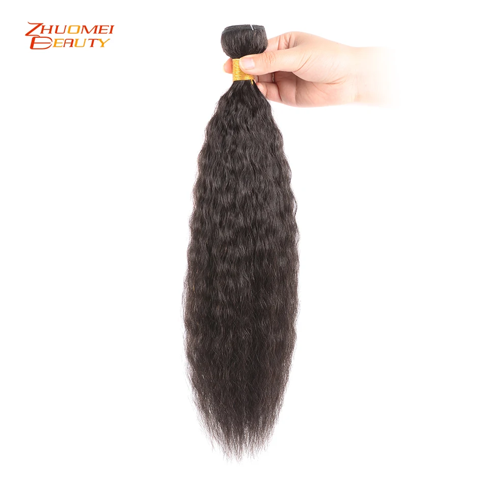 Кудрявые прямые волосы пряди бразильских волос Плетение 1/3/4 шт. Профессиональный