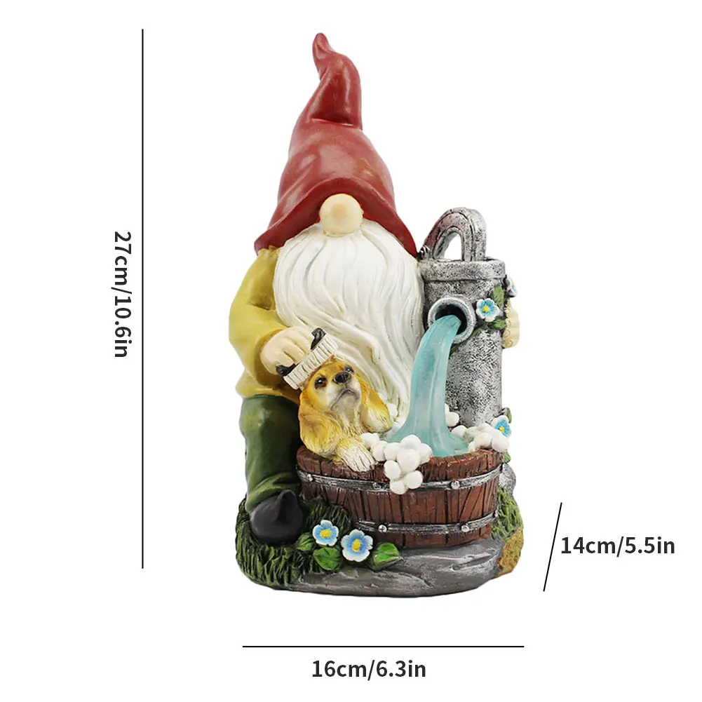 

Solar Gnome Statue Garden Naughty Funny Dwarf Figurine Light Lawn Resin Sculpture Ornament Lamp Art Decoration for Patio Yard