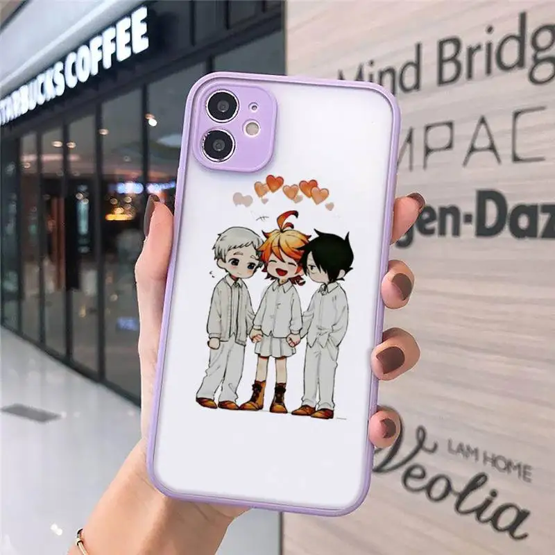 

Anime The Promised Neverland Phone Cases Matte Transparent For iPhone 12 Mini 11 Pro XR XS Max 7 8 Plus