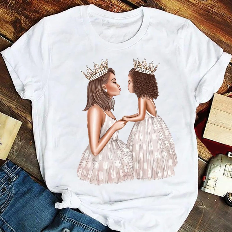 

Women Fashion Cartoon 90s Summer Daughter Style Cute Mama Mom Mother Tshirts Clothes Graphic T Top Lady Print Female Tee T-Shirt