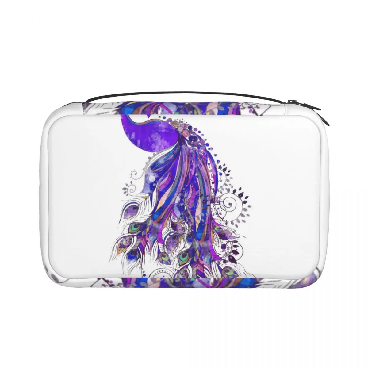 

Сумка для хранения акварельных перегородок с павлином, сумка для личной гигиены