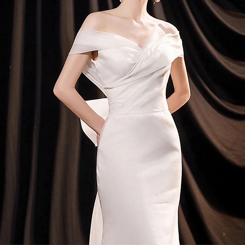 

Boat Neck New For Women Elegant Date Ceremony Party Prom Gown Formal Gala Events Luxury Long Evening Dresses