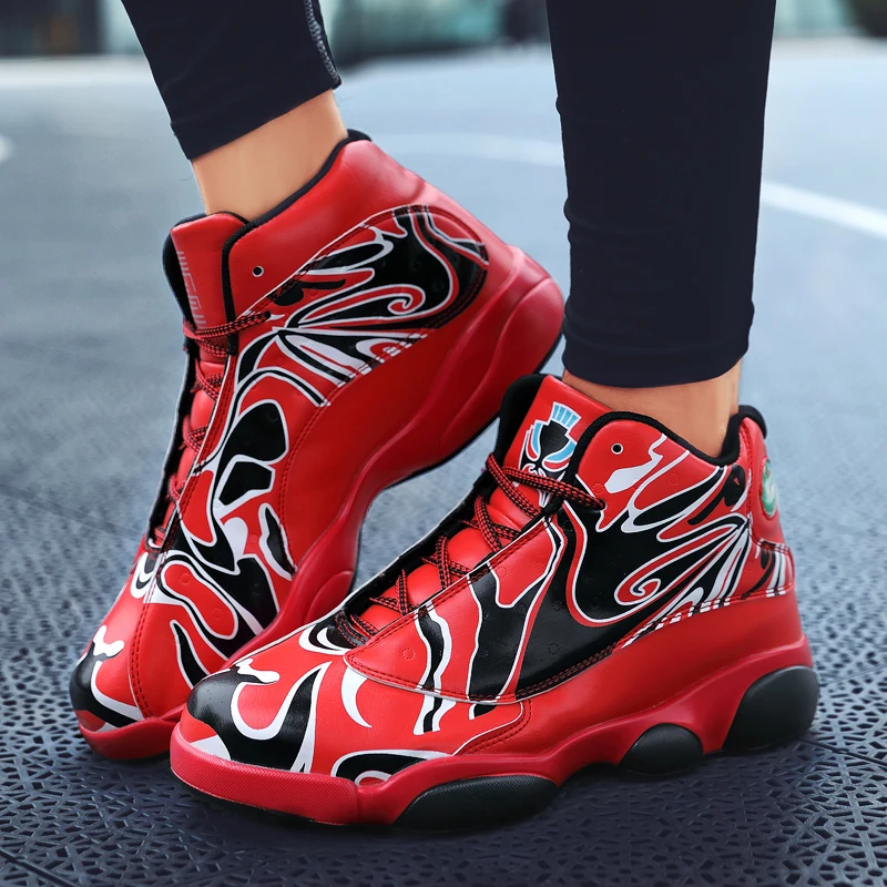 

High-top sneakers basketball shoes fashion trend Chinese style non-slip comfort unisex couple shoes yellow sneakers