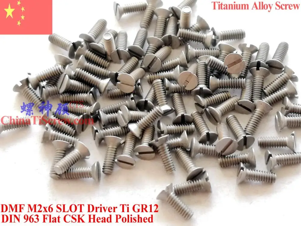 DIN 963 Ti Ni Mo M2 винт из титанового сплава M2x4 M2x5 M2x6 плоская головка 10 шт. GR12|din 963|screw
