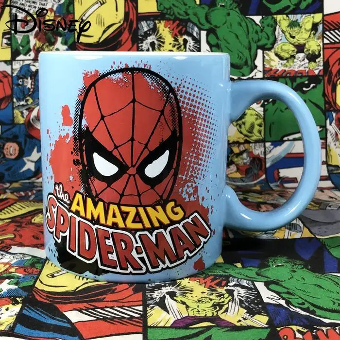 

Disney Ceramic Cup Cute Cartoon Anime Spiderman Milk Cup Simple Large Capacity Mug Coffee Cup Collection