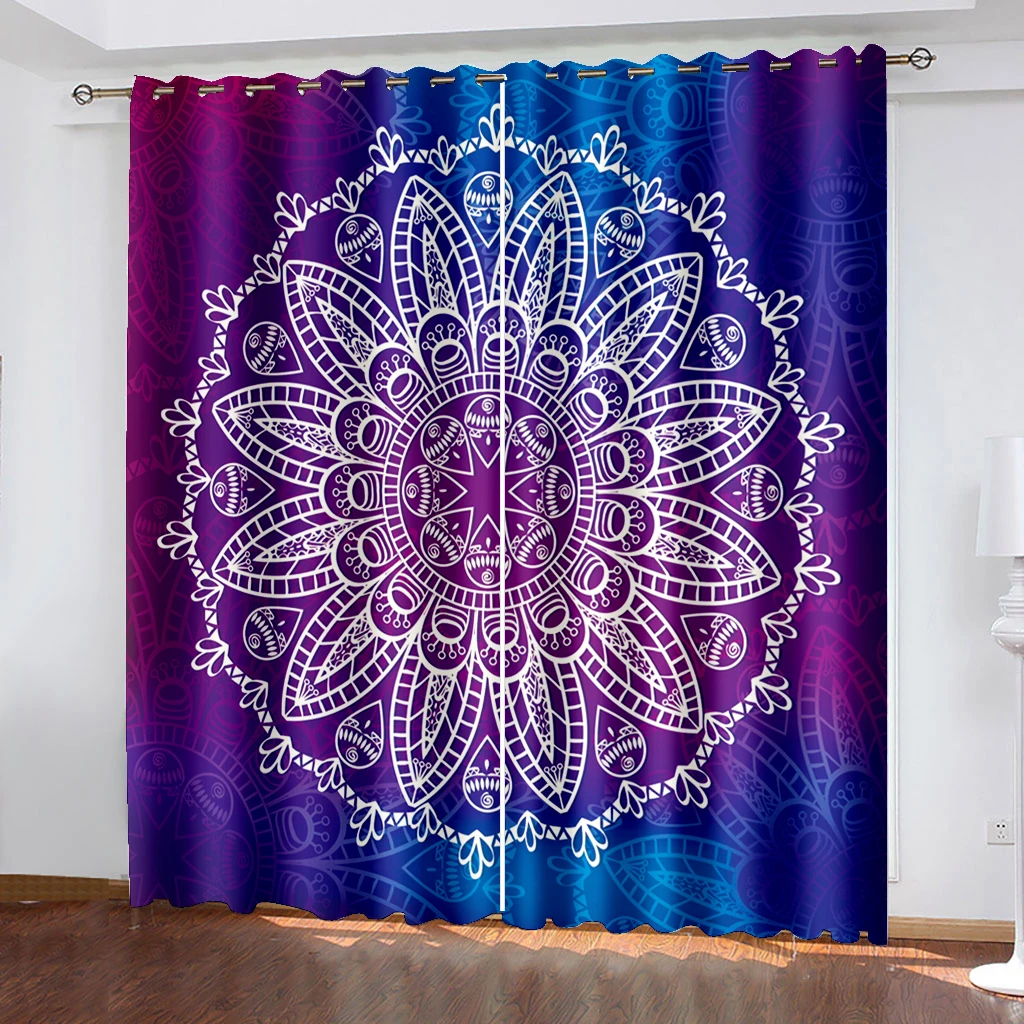 

Living Room Shading Decorative Curtain Home Textile Decoration Bedroom Grommet Curtains Dragonfly Pattern Printing Shading 90%