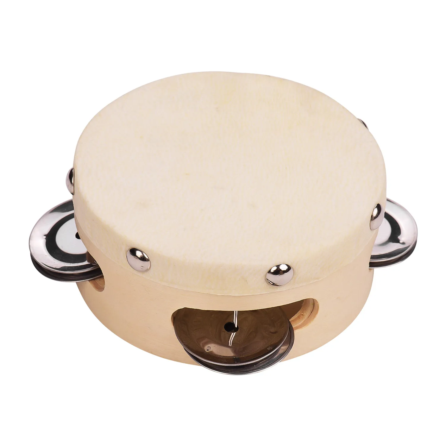 4 дюймов ручной Тамбурин барабан металлические джинглы ударная Музыкальная