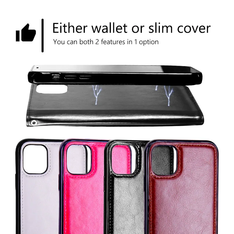 LANCASE для iphone 11 PRO MAX чехол из искусственной кожи кошелек 2 в 1 Магнитный ТПУ XS XR |