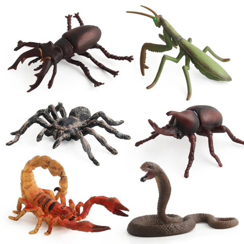 

Simulation Animal Insect Scorpion Mantis Spider Model Action Figures Home Decoration Figurine Education Kids Toys